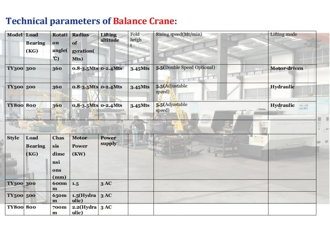 Sale 500kg Balance Slewing Jib Crane